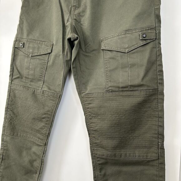 Sean John Pants Men 36x28 Green Mercer Cargo Slim Straight Double Knee Moto - Picture 3 of 13